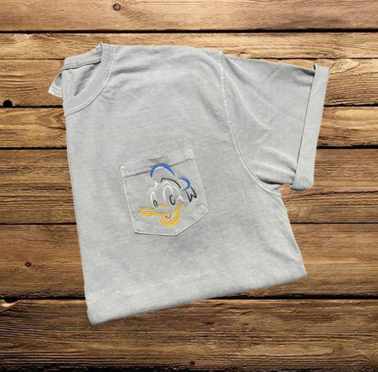 Donald Duck Comfort Color Pocket T-shirt
