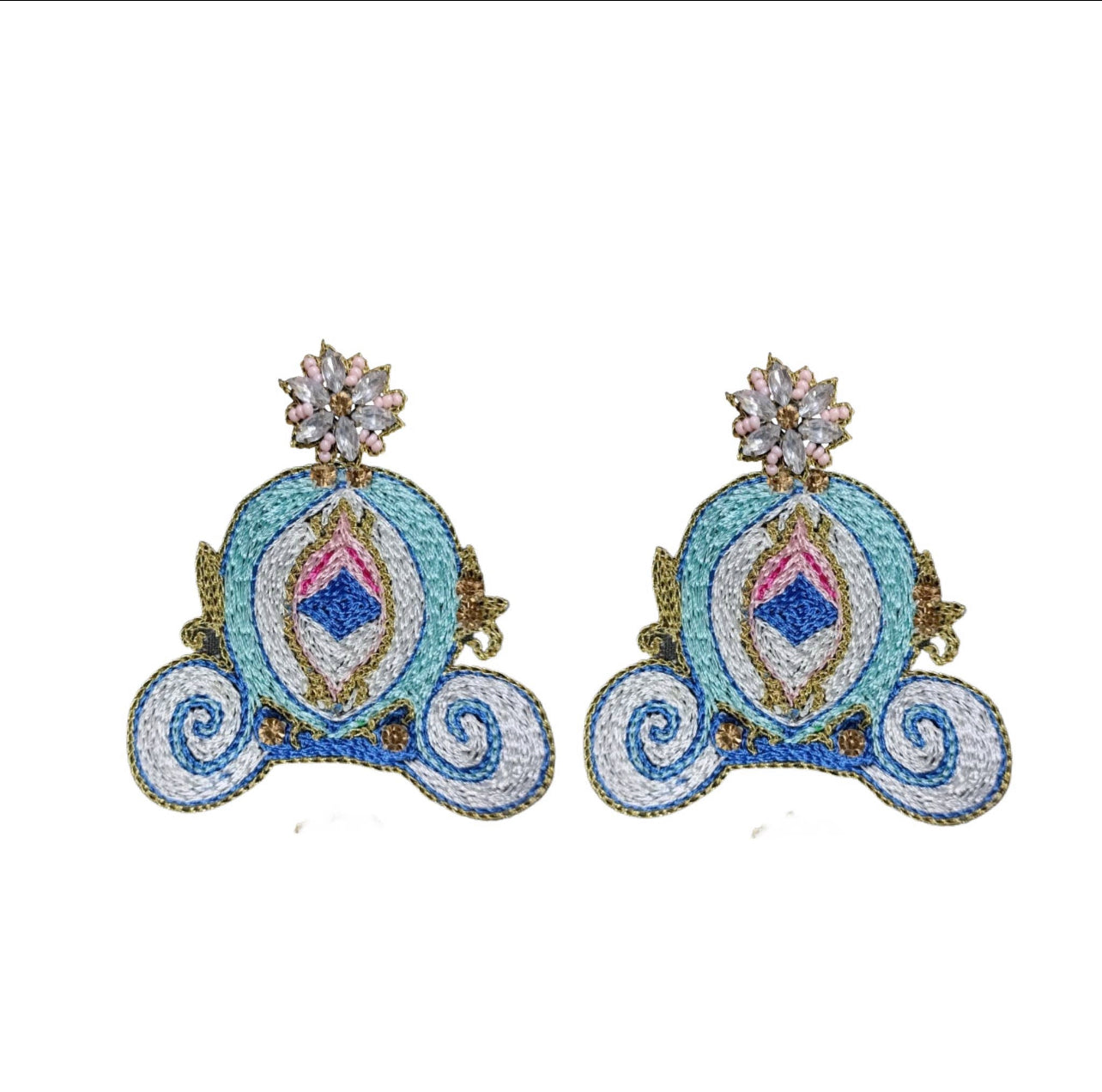 Cinderella's Carriage Bead Earrings