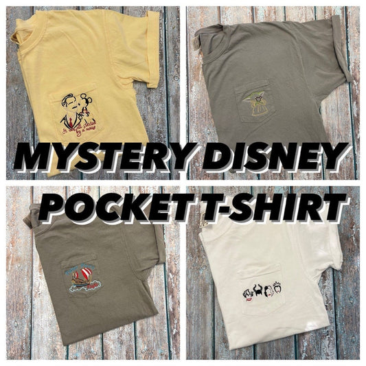 Mystery Disney Comfort Color Pocket T-shirt