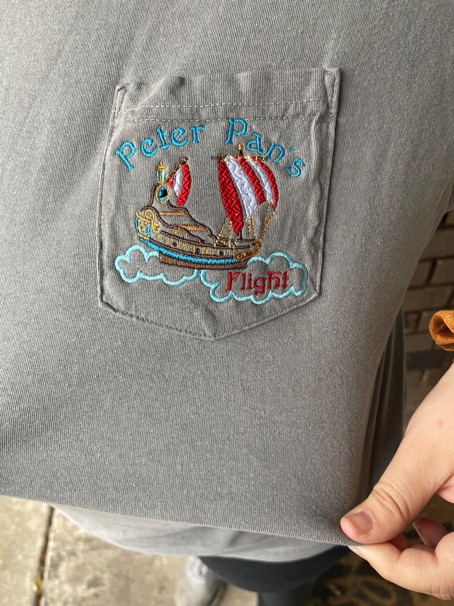 Peter Pan's Flight Comfort Color Pocket T-shirt